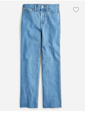 J. Crew High Rise Slim Wide-Leg Jean Denim in Medium Indigo Wash Size 28